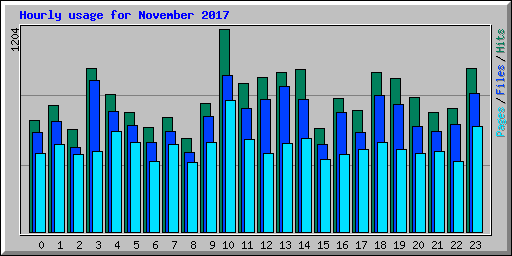 Hourly usage for November 2017